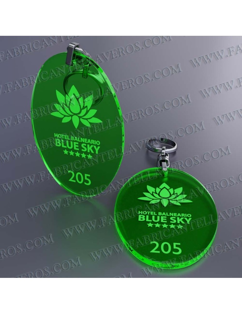 Llaveros Personalizados Ovalados Fluor 3mm