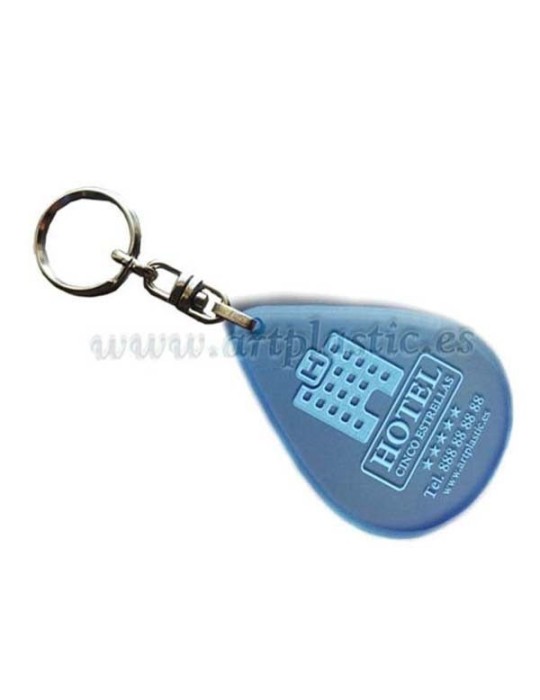 Llaveros Personalizados Amarillos Fluor Gota Grande 3mm