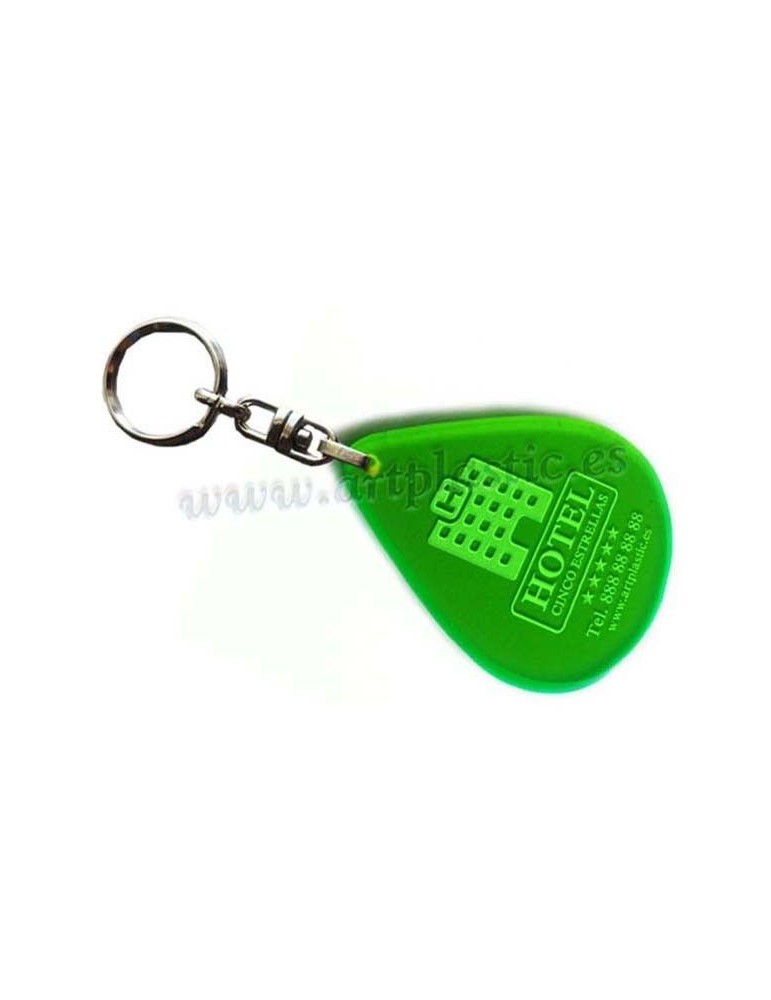 Llaveros Personalizados Azules Fluor Gota Grande 3mm