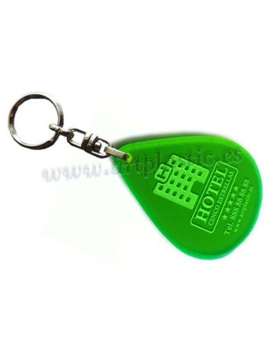 Llaveros Personalizados Azules Fluor Gota Grande 3mm