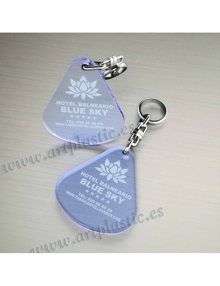 Llaveros Personalizados Amarillos Fluor Gota Grande 3mm