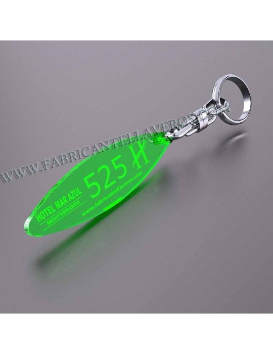 Llaveros Personalizados Elipse Fluor 3mm