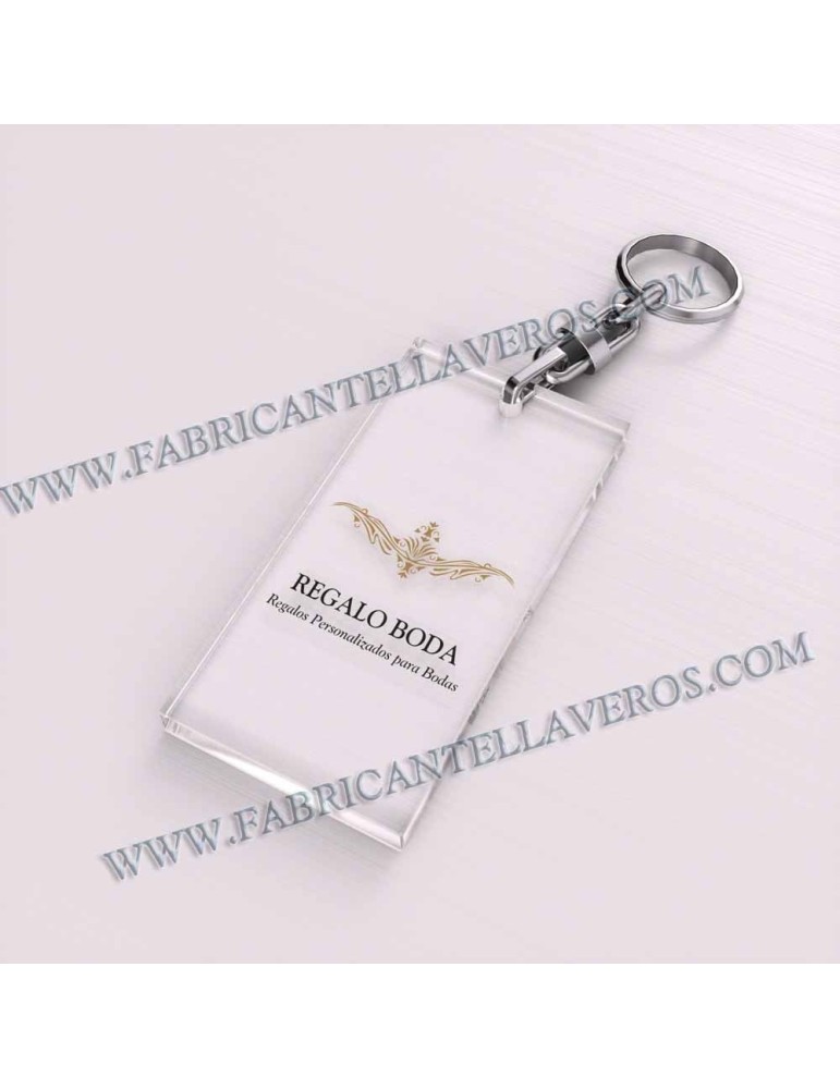 Llaveros Personalizados 80x40mm Rectangulares 3mm