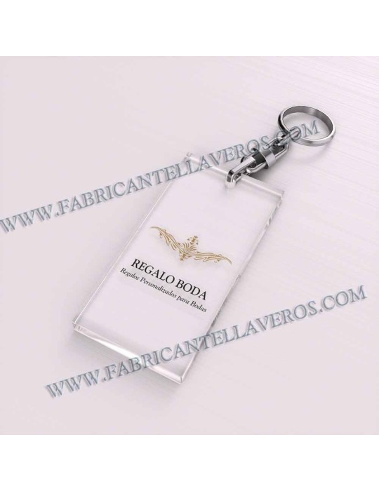 Llaveros Personalizados 80x40mm Rectangulares 3mm