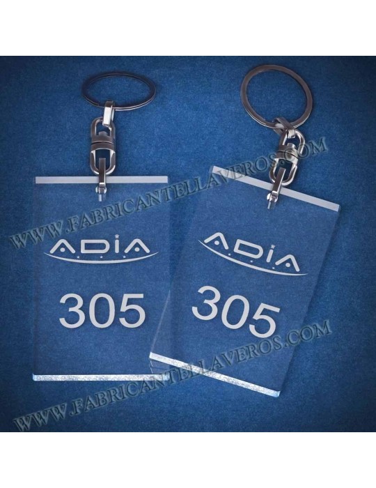 Llaveros Personalizados Rectangulares 80x50  8mm