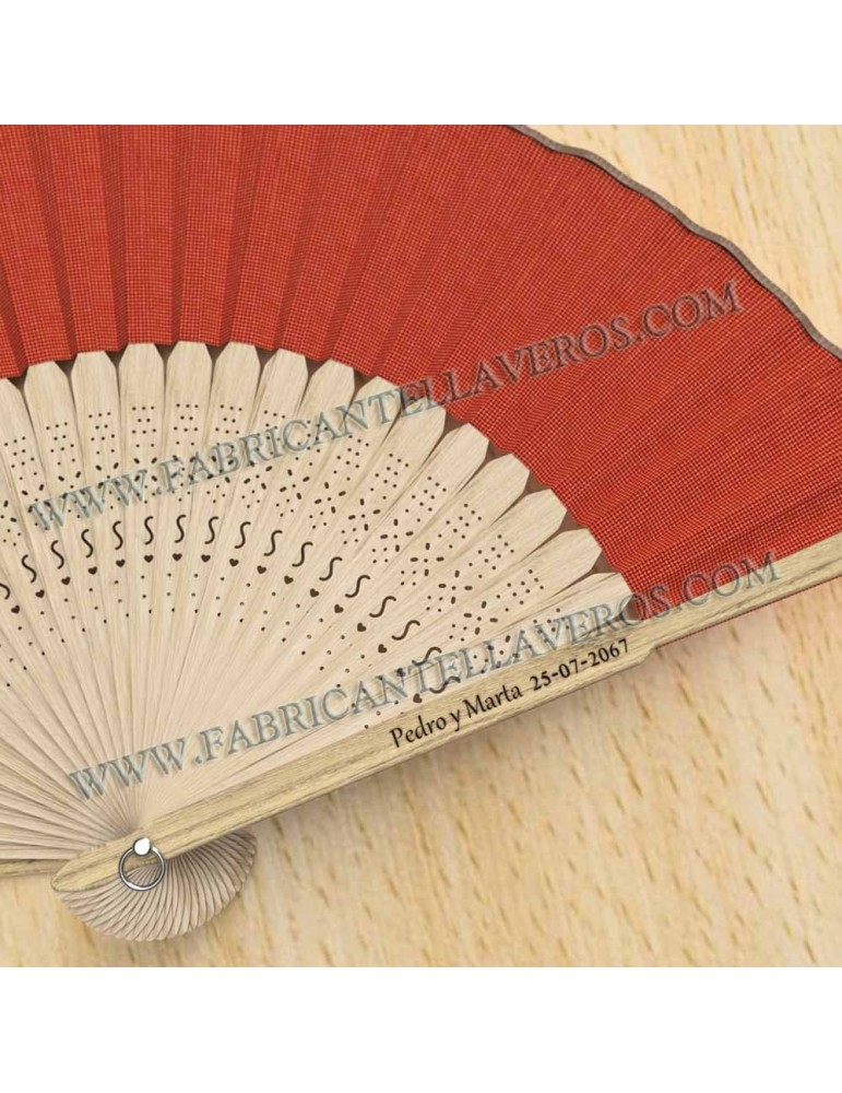 Abanicos Personalizados de Hojas de Bambú de Colores