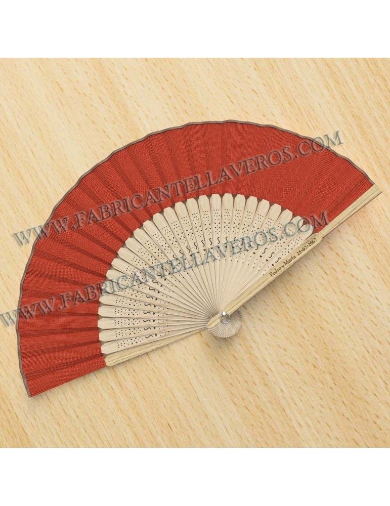 Abanicos Personalizados de Hojas de Bambú de Colores