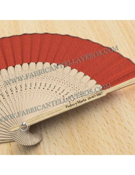 Abanicos Personalizados de Hojas de Bambú de Colores