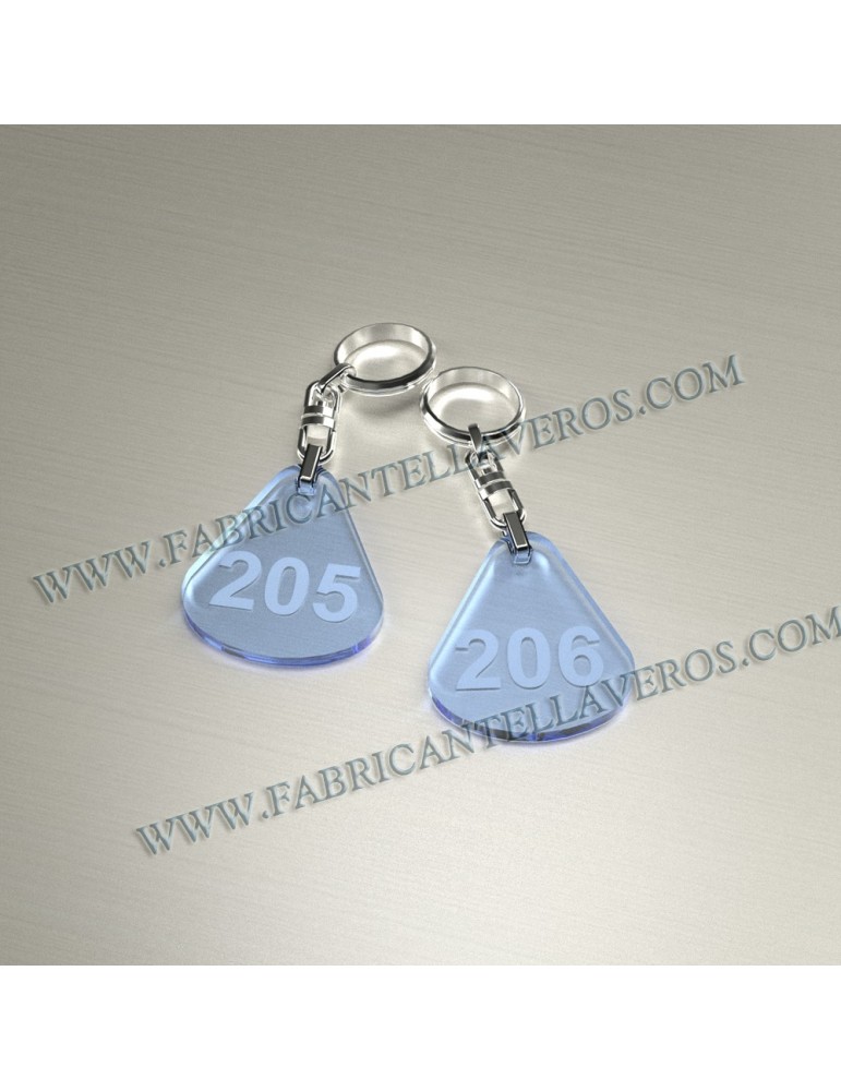Llaveros Personalizados Amarillos Fluor Gota Grande 3mm
