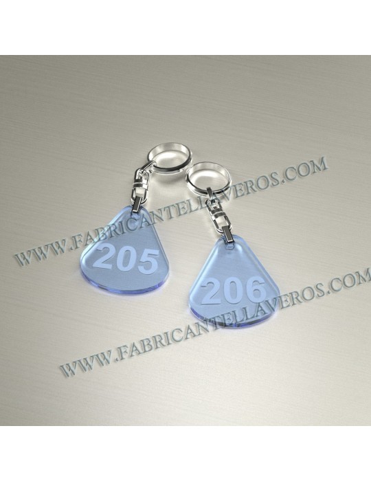 Llaveros Personalizados Amarillos Fluor Gota Grande 3mm