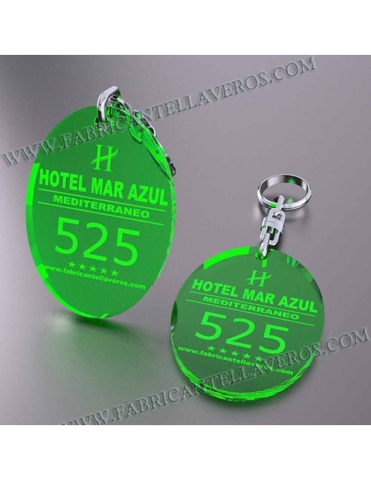 Llaveros Personalizados Ovalados Fluor 3mm