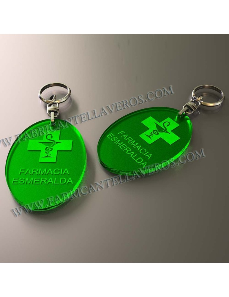Llaveros Personalizados Ovalados Fluor 3mm