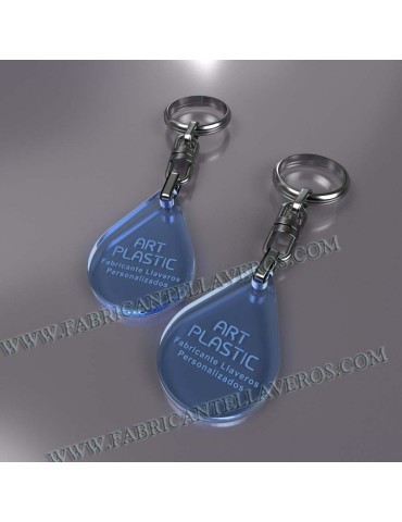 llaveros personalizados gota merchandising azules 2