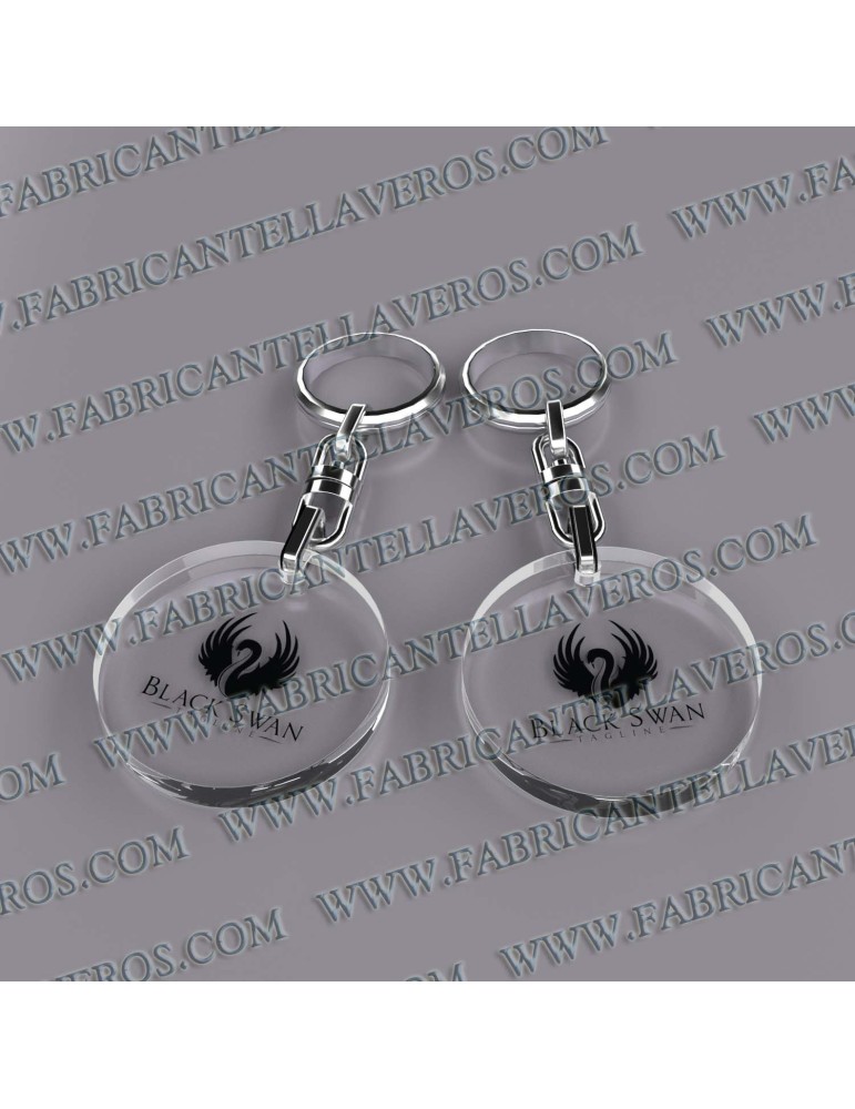 Llaveros Personalizados con Imagen 50x50mm Redondos fondo transparente 6mm