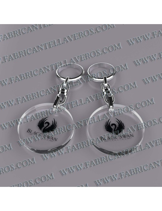 Llaveros Personalizados con Imagen 50x50mm Redondos fondo transparente 6mm