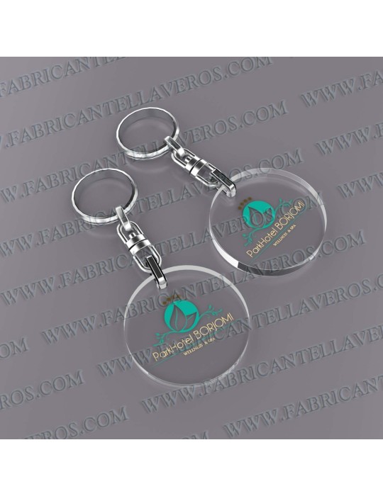 Llaveros Personalizados con Imagen 50x50mm Redondos fondo transparente 6mm