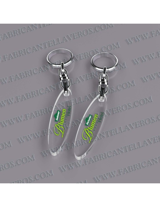 Llaveros 50x20 en Digital Transp. 6mm grosor