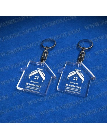 Llaveros Forma Casa 60x60mm grosor 3mm 2