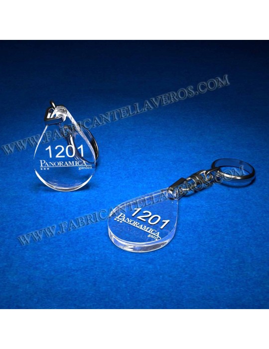 Llaveros Forma Gota 27x40mm grosor 5mm