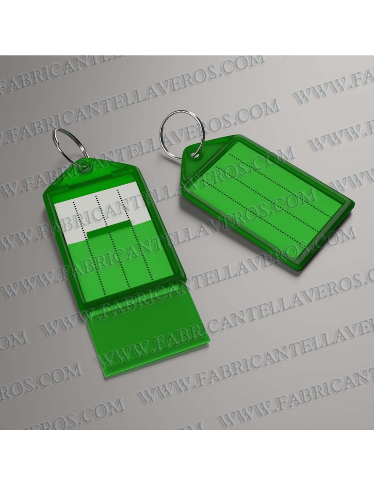 Llaveros para etiqueta amarilla 73X38 MM