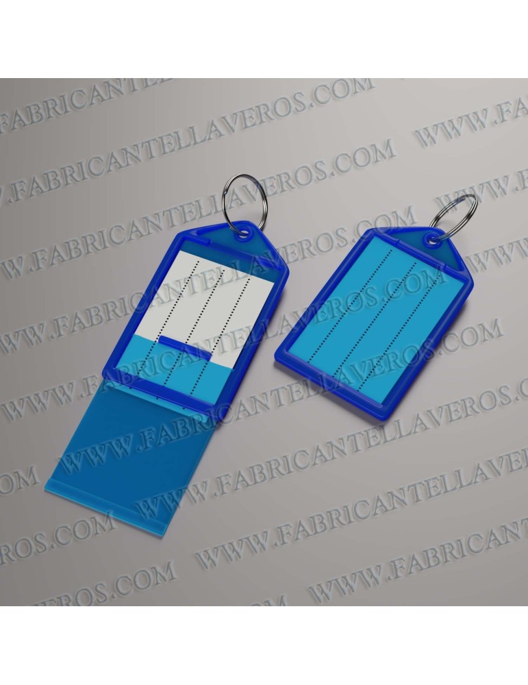 llavero etiqueta verde 73X38 MM