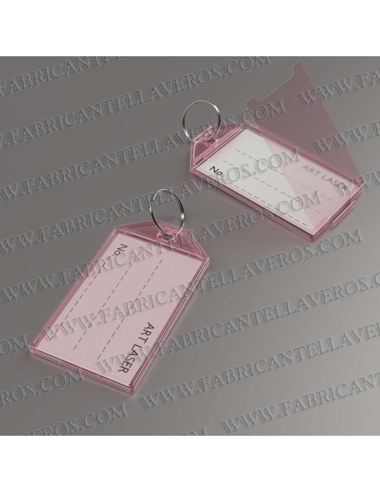 Llaveros Personalizados etiqueta verde 56X30 mm