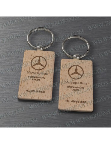 Llaveros Personalizados de Madera 52x32mm  5mm grosor