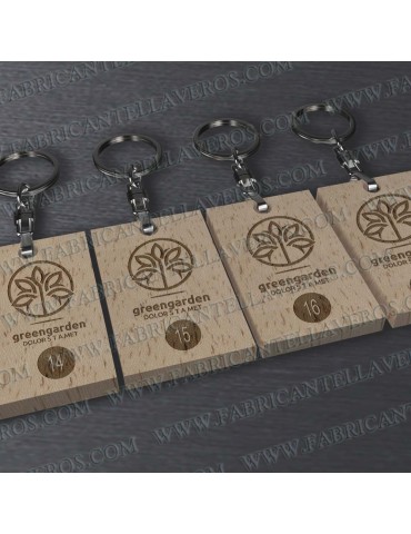 Llaveros Personalizados de Madera 52x32mm  5mm grosor 2
