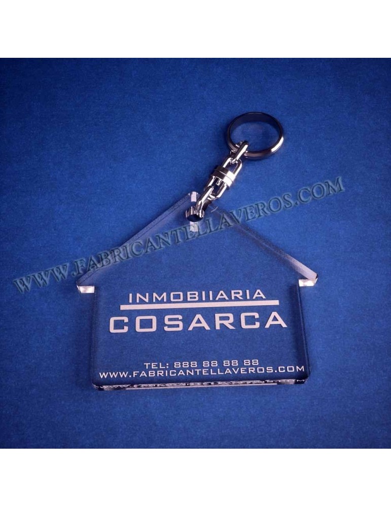 Llaveros Forma Casa 60x60mm grosor 3mm