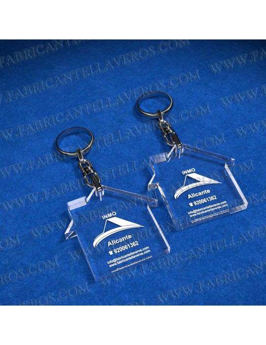 Llaveros Forma Casa 60x60mm grosor 3mm