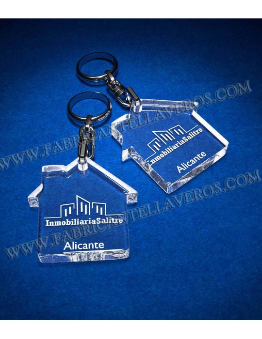 Llaveros Forma Casa 60x60mm grosor 3mm
