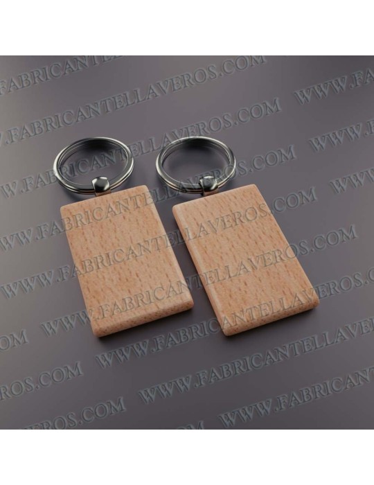 Llaveros Personalizados de Madera 52x32mm  5mm grosor