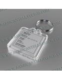 llavero etiqueta transparente 70x30 mm
