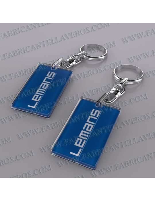 Llaveros Personalizados con Imagen 80x40mm Rectangulares fondo transparente 5mm