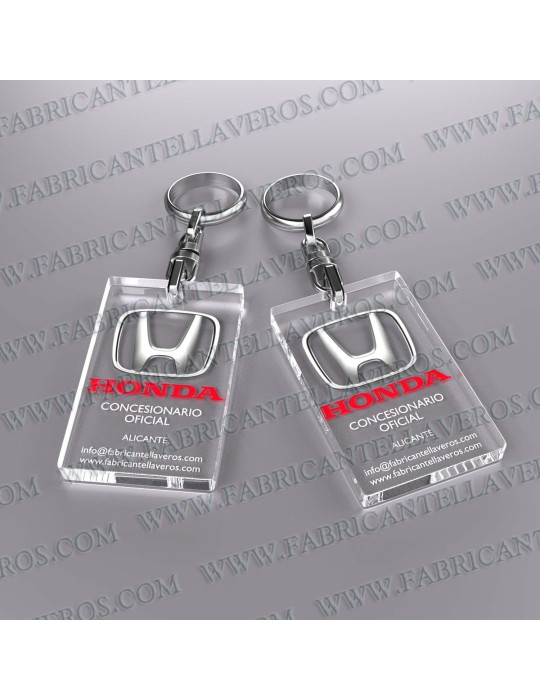 Llaveros Personalizados con Imagen 80x40mm Rectangulares fondo transparente 5mm