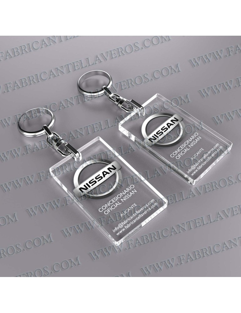 Llaveros Personalizados con Imagen 80x40mm Rectangulares fondo transparente 5mm