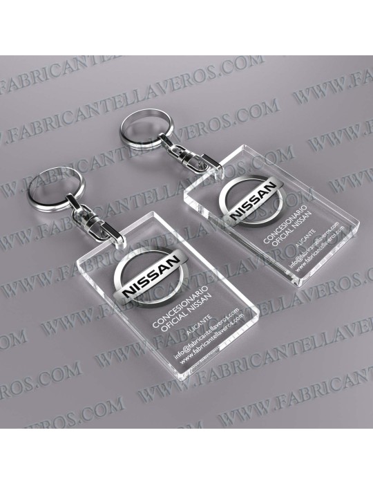 Llaveros Personalizados con Imagen 80x40mm Rectangulares fondo transparente 5mm