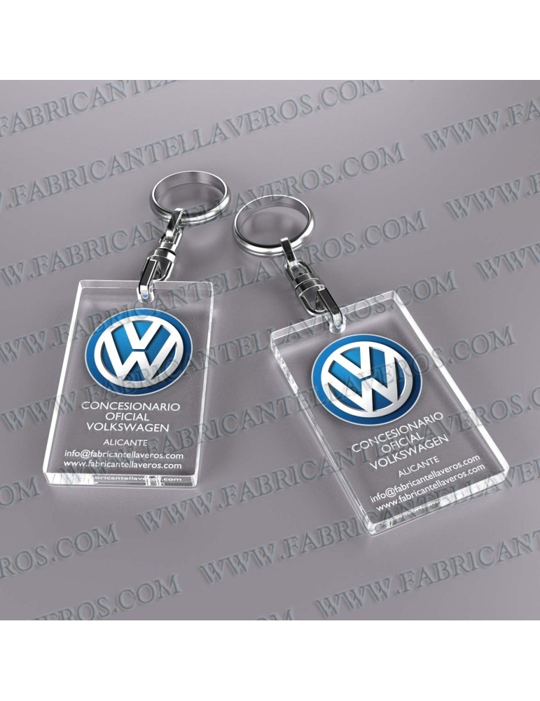 Llaveros Personalizados con Imagen 80x40mm Rectangulares fondo transparente 5mm