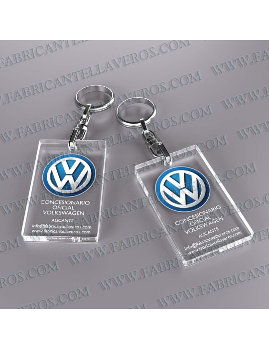 Llaveros Personalizados con Imagen 80x40mm Rectangulares fondo transparente 5mm