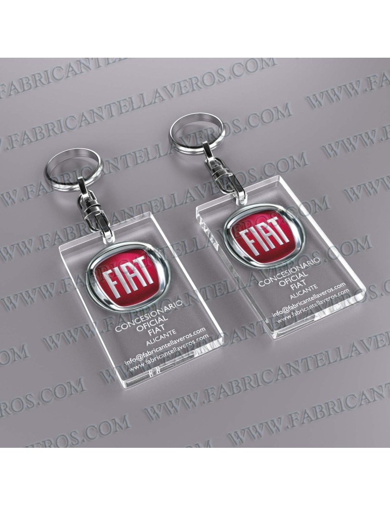 Llaveros Personalizados con Imagen 80x40mm Rectangulares fondo transparente 5mm