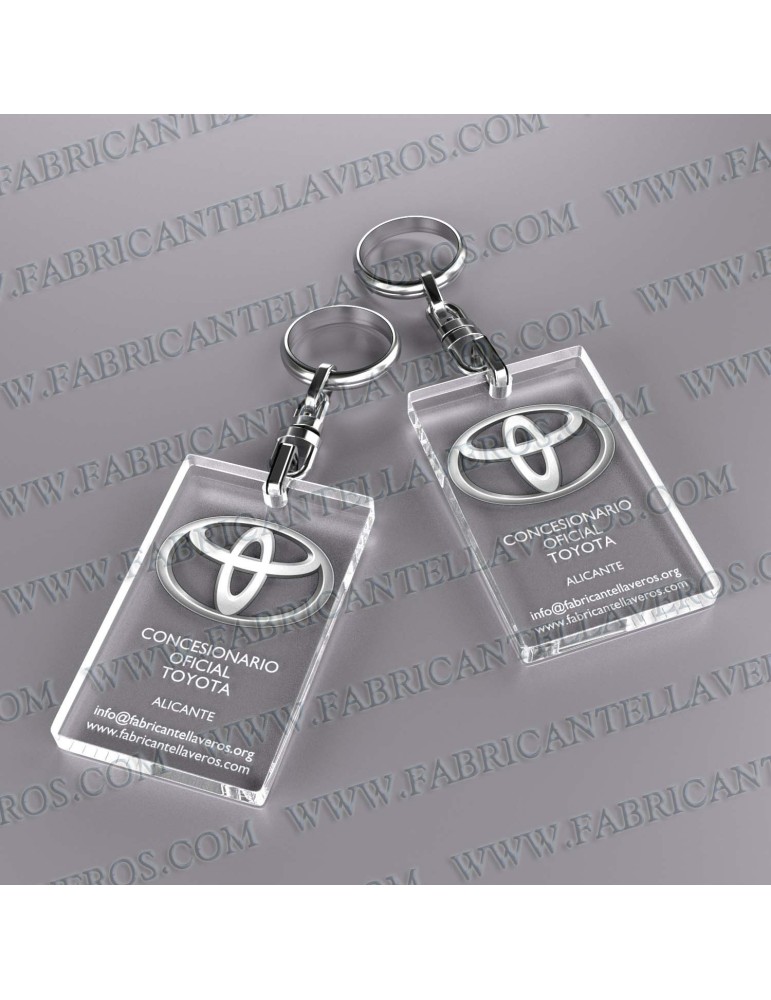 Llaveros Personalizados con Imagen 80x40mm Rectangulares fondo transparente 5mm