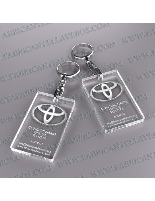 Llaveros Personalizados con Imagen 80x40mm Rectangulares fondo transparente 5mm