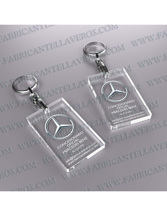 Llaveros Personalizados con Imagen 80x40mm Rectangulares fondo transparente 5mm
