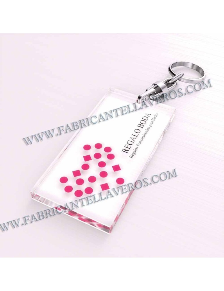 Llaveros Personalizados 80x40mm Rectangulares 3mm