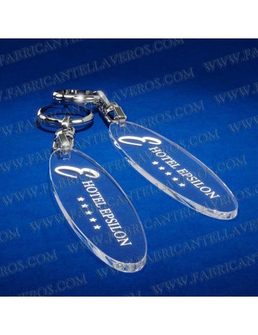 Llavero Blanco  Opaco Slide Merchandising 3mm 2