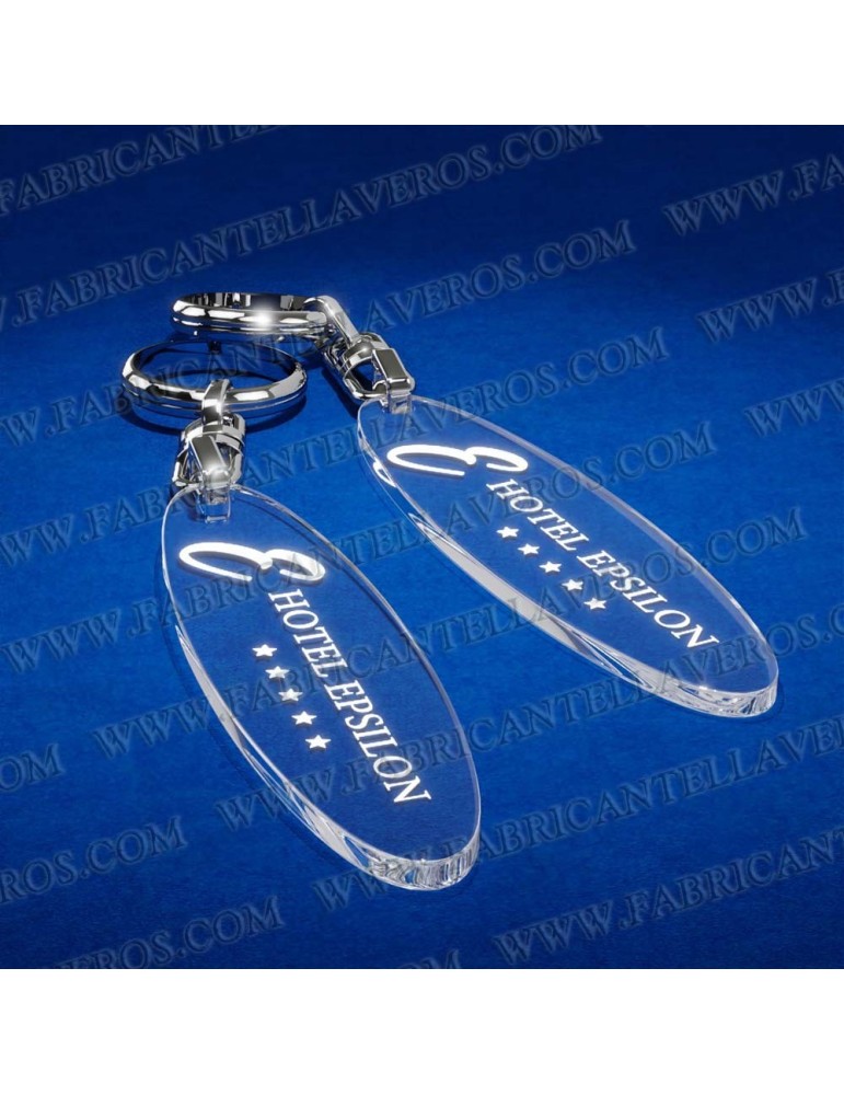 Llavero Blanco  Opaco Slide Merchandising 3mm