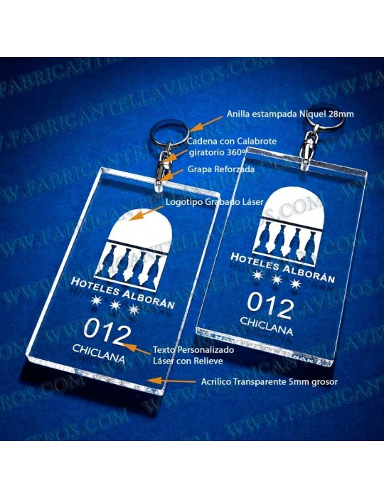 Llaveros Personalizados Rectangulares 80x50 5mm