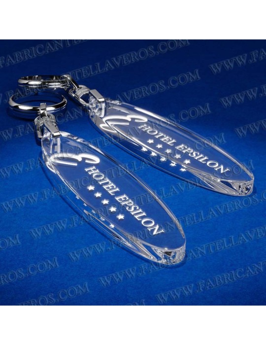 Llavero Blanco  Opaco Slide Merchandising 3mm