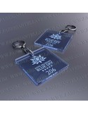 Llaveros Personalizados Azules Fluor Gota Grande 3mm