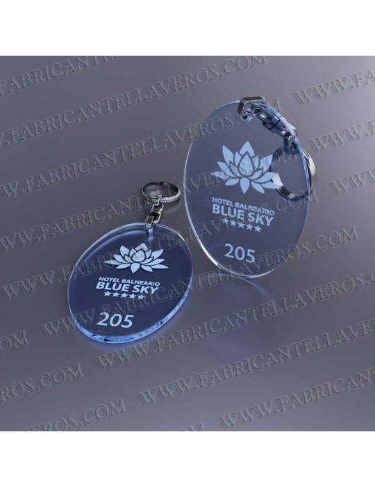 Llaveros Personalizados Ovalados verdes Fluor 3mm